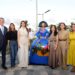 Vicepresidencia de CEPM junto a la escultura Menina